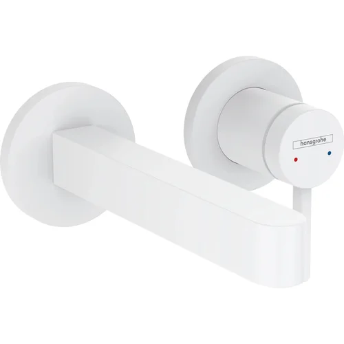 hansgrohe Finoris Einhebel-Waschtischmischer Unterputz für Wandmontage mit Auslauf 16,8 cm Mattweiß