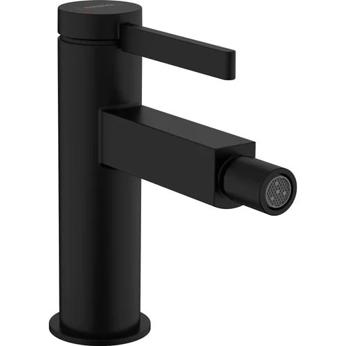 hansgrohe Finoris Einhebel-Bidetmischer mit Push-Open Ablaufgarnitur Mattschwarz