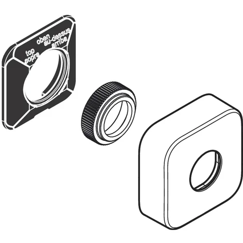 hansgrohe Ecostat E Rosette für Ecostat E Aufputz-Thermostat Chrom