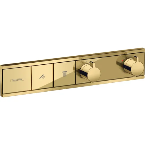 hansgrohe RainSelect Thermostat Unterputz für 2 Verbraucher Polished Gold Optic