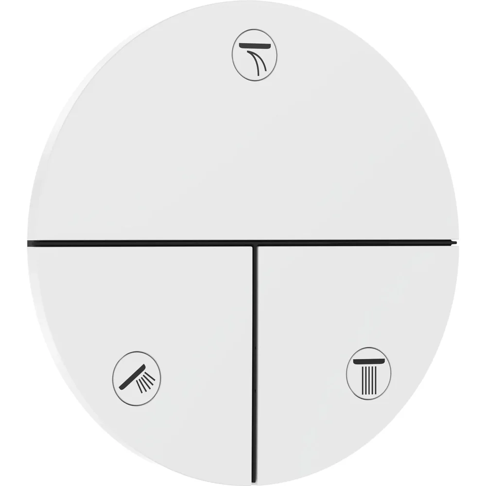 hansgrohe ShowerSelect Comfort S Ventil Unterputz für 3 Verbraucher Mattweiß