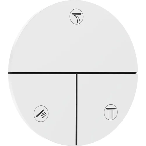 hansgrohe ShowerSelect Comfort S Ventil Unterputz für 3 Verbraucher Mattweiß