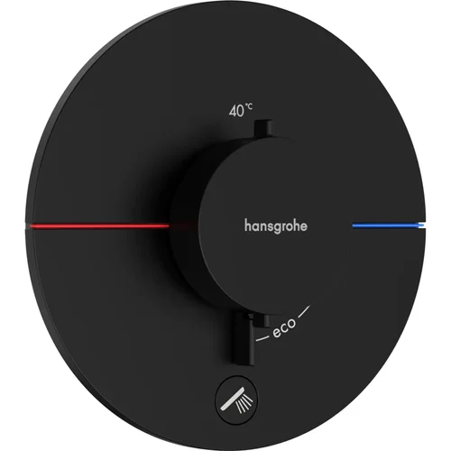 hansgrohe ShowerSelect Comfort S Thermostat Unterputz für 1 Verbraucher und einen zusätzlichen Abgang Mattschwarz