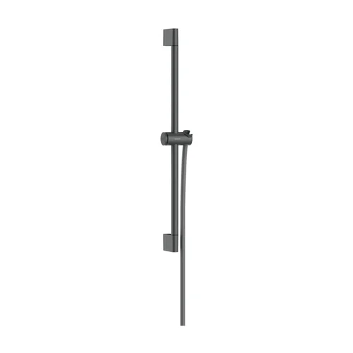 hansgrohe Unica Brausestange Pulsify S 65 cm mit Push Handbrausehalter und Isiflex Brauseschlauch 160 cm Brushed Black Chrome