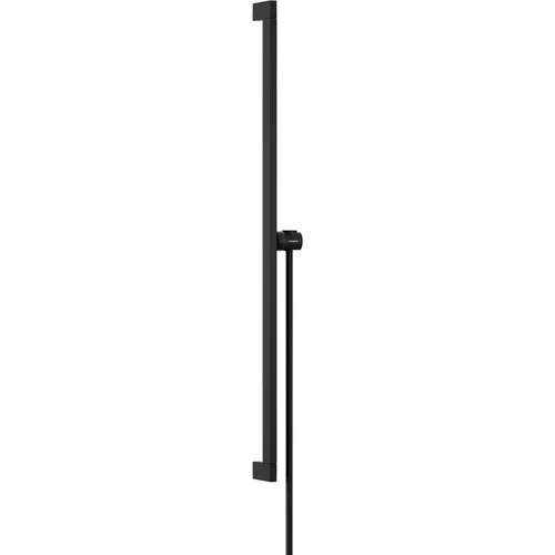 hansgrohe Unica Brausestange E Puro 90 cm mit Easy Slide Handbrausehalter und Isiflex Brauseschlauch 160 cm Mattschwarz