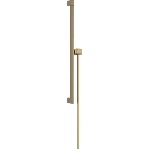 hansgrohe Unica Brausestange S Puro 65 cm mit Easy Slide Handbrausehalter und Isiflex Brauseschlauch 160 cm Brushed Bronze