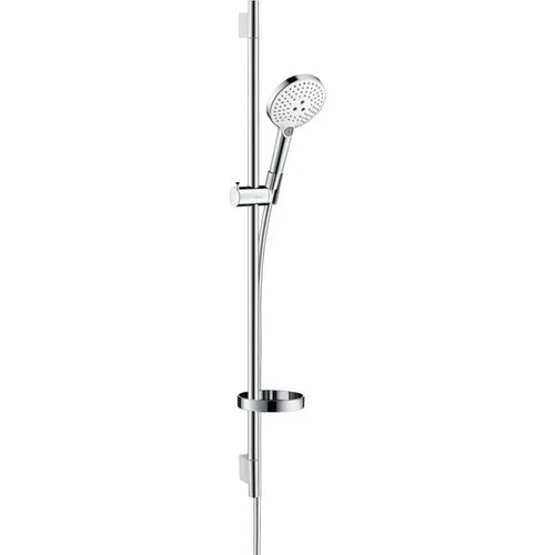 hansgrohe Raindance Select S Brauseset 120 3jet mit Brausestange 90 cm und Seifenschale Weiß/Chrom