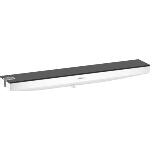 hansgrohe Rainfinity Wandanschluss Porter 500 mit Brausehalter links und Duschablage Mattweiß