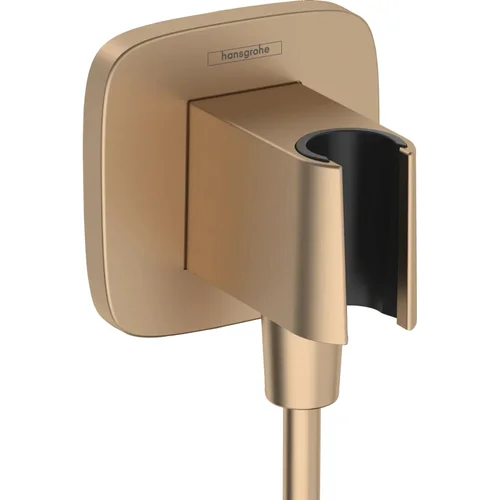 hansgrohe FixFit Q Wandanschluss mit Brausehalter Brushed Bronze