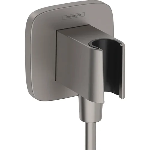 hansgrohe FixFit Q Wandanschluss mit Brausehalter Brushed Black Chrome