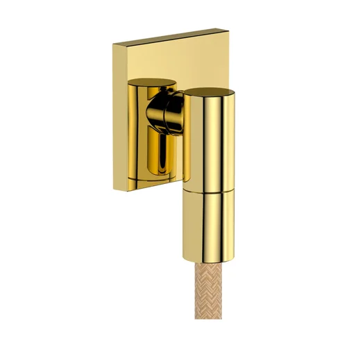 hansgrohe FixFit Fine E Wandanschluss mit Rückflussverhinderer Polished Gold Optic