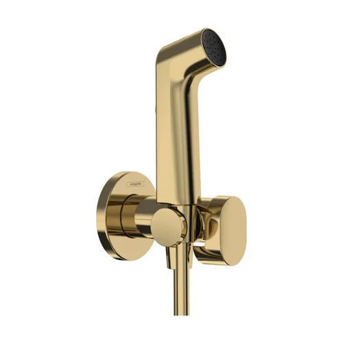 hansgrohe Handbrause Bidette S f.Kaltwasser - m. Schlauch 1250mm und Porter PGO Polished Gold Optic