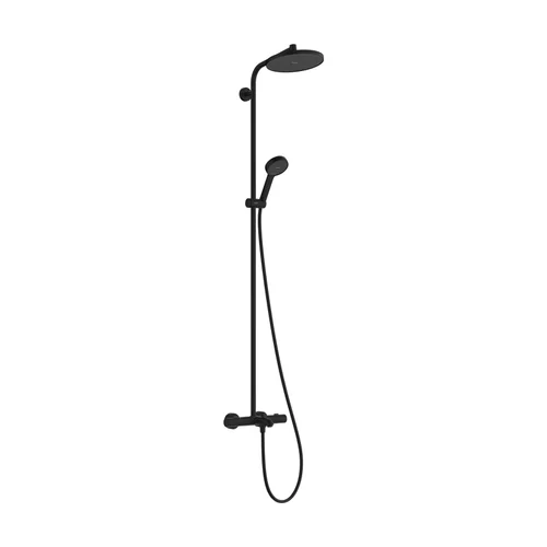hansgrohe Activera S Showerpipe 240 1jet EcoSmart mit Wannenthermostat Ecostat Fine Mattschwarz