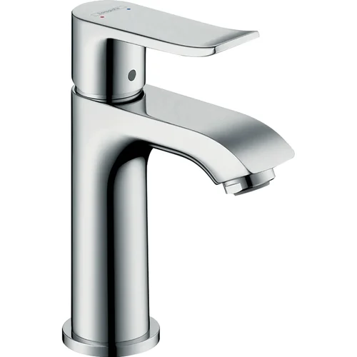 hansgrohe Metris Einhebel-Waschtischmischer 100 für Handwaschbecken mit Zugstangen-Ablaufgarnitur Chrom