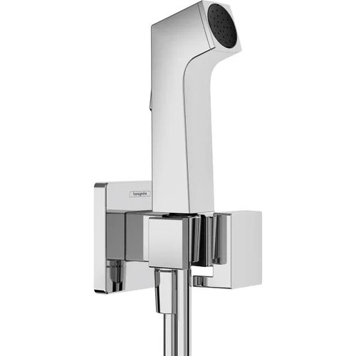 hansgrohe Bidette Handbrause 1jet E EcoSmart für Kaltwasser mit Brausehalter und Brauseschlauch 125 cm Chrom