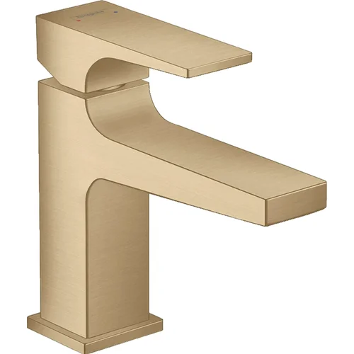 hansgrohe Metropol Einhebel-Waschtischmischer 100 mit Hebelgriff für Handwaschbecken mit Push-Open Ablaufgarnitur Brushed Bronze