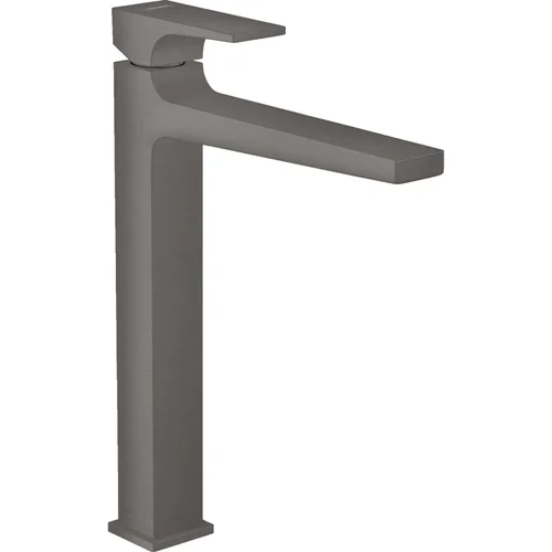 hansgrohe Metropol Einhebel-Waschtischmischer 260 mit Hebelgriff für Aufsatzwaschtische mit Push-Open Ablaufgarnitur Brushed Black Chrome