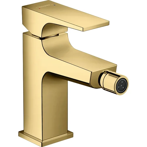 hansgrohe Metropol Einhebel-Bidetmischer mit Hebelgriff und Push-Open Ablaufgarnitur Polished Gold Optic