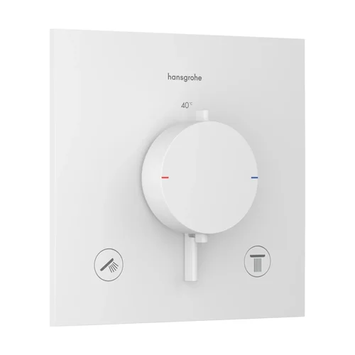 hansgrohe Ecostat Comfort E Thermostat Unterputz für 2 Verbraucher Mattweiß