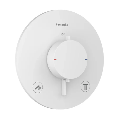 hansgrohe Ecostat Comfort S Thermostat Unterputz für 2 Verbraucher Mattweiß