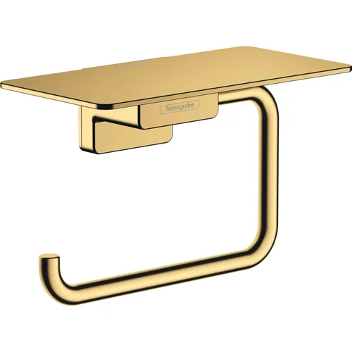 hansgrohe AddStoris Q Toilettenpapierhalter mit Ablage Polished Gold Optic