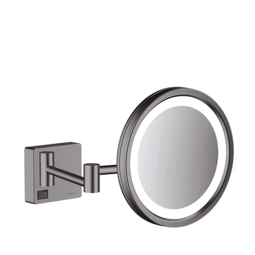 hansgrohe AddStoris Rasierspiegel mit LED Leuchte Brushed Black Chrome