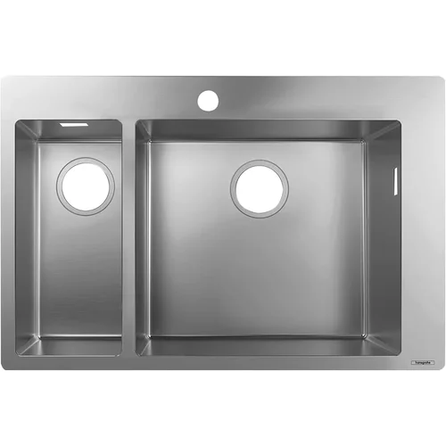 hansgrohe S71 S711-F655 Einbauspüle 180/450 Edelstahl