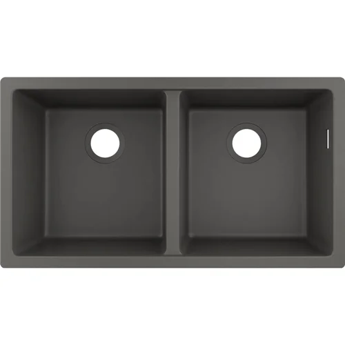 hansgrohe S51 S510-U770 Unterbauspüle 370/370 Steingrau