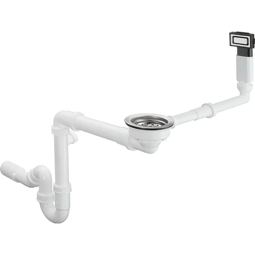 hansgrohe D14-10 Manuelle Ab- und Überlaufgarnitur für Einzelbecken Edelstahl