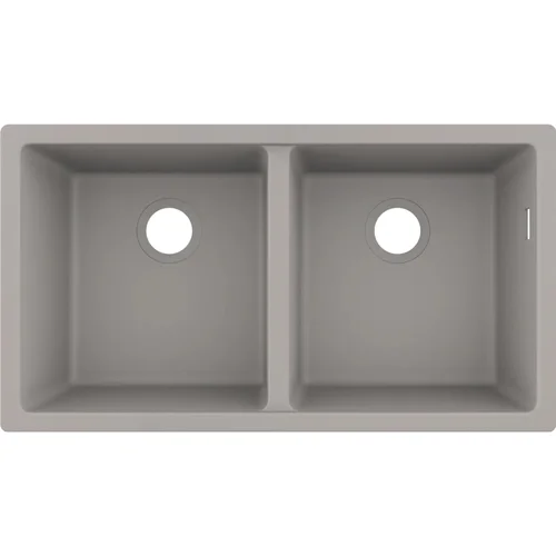 hansgrohe S51 S510-U770 Unterbauspüle 370/370 Betongrau
