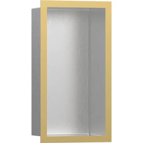 hansgrohe XtraStoris Individual Wandnische Edelstahl gebürstet mit Designrahmen 300/150/100 Polished Gold Optic