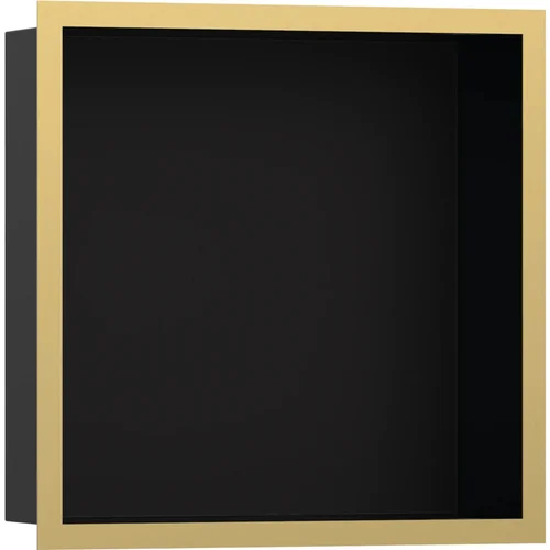 hansgrohe XtraStoris Individual Wandnische Mattschwarz mit Designrahmen 300/300/100 Polished Gold Optic