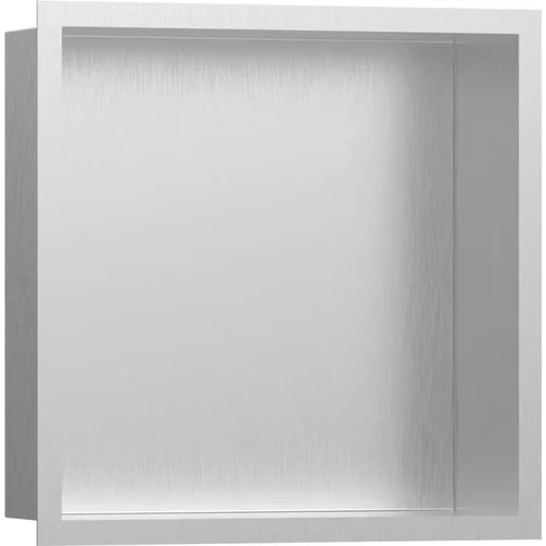 hansgrohe XtraStoris Individual Wandnische Edelstahl gebürstet mit Designrahmen 300/300/100 Edelstahl gebürstet