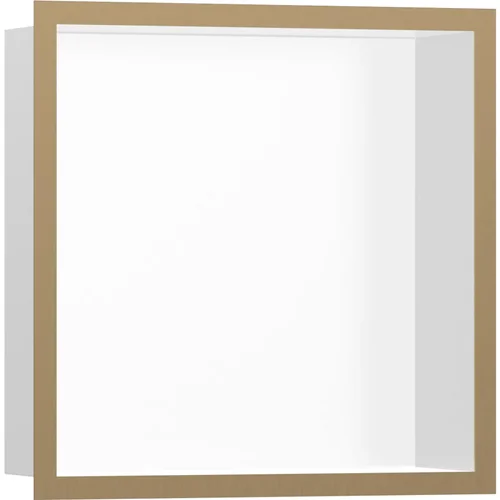 hansgrohe XtraStoris Individual Wandnische Mattschwarz mit Designrahmen 300/300/100 Brushed Bronze