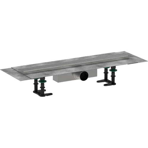 hansgrohe RainDrain Compact Komplettset Duschrinne 600 für Standardinstallation Edelstahl gebürstet