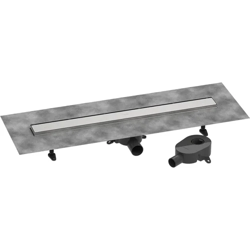 hansgrohe RainDrain Go Komplettset Duschrinne 800 rückseitig befliesbar für Standard-/flache Installation Edelstahl gebürstet