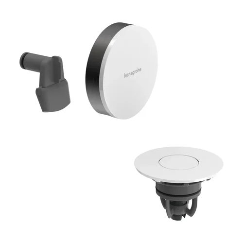 hansgrohe Exafill Fertigset Wanneneinlauf, Ablauf- und Überlaufgarnitur Brushed Black Chrome