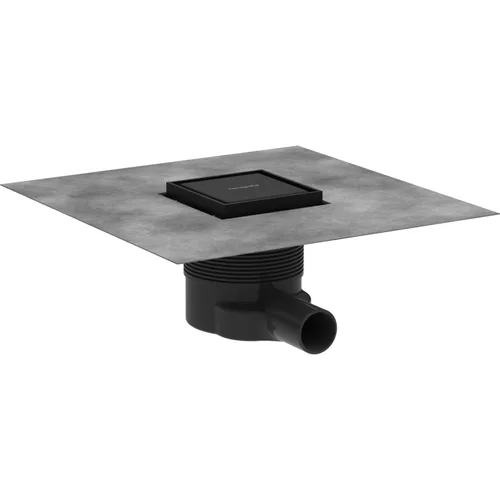 hansgrohe RainDrain Brilliance Komplettset Punktablauf 100/100 rückseitig befliesbar Mattschwarz