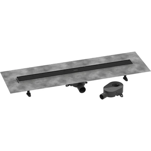 hansgrohe RainDrain Go Komplettset Duschrinne 900 rückseitig befliesbar für Standard-/flache Installation Mattschwarz