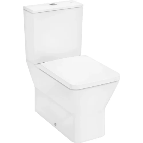 hansgrohe EluPura Original Q Stand-WC Set AquaChannel Flush mit aufgesetztem Spülkasten und WC-Sitz Weiß