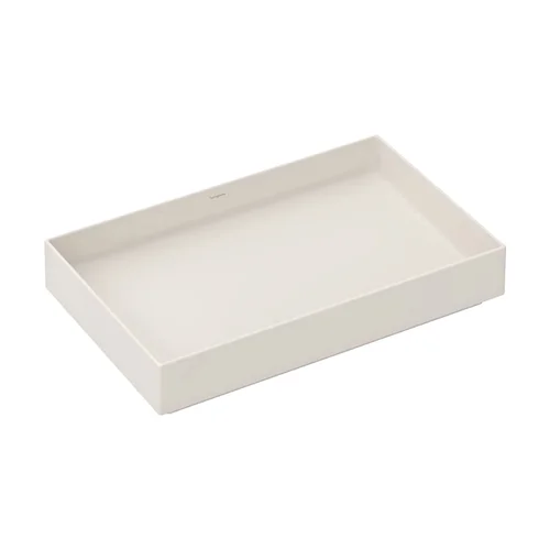 hansgrohe Xuniva Evo E Aufsatzwaschtisch 650/400 ohne Hahnloch und Überlauf Sandbeige Matt
