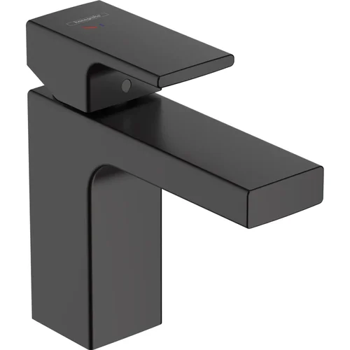 hansgrohe Vernis Shape Einhebel-Waschtischmischer 100 CoolStart mit isolierter Wasserführung und Zugstangen-Ablaufgarnitur Mattschwarz