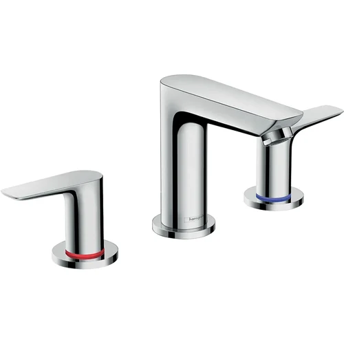 hansgrohe Talis E 3-Loch Waschtischarmatur mit Zugstangen-Ablaufgarnitur Chrom