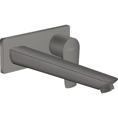 hansgrohe Talis E Einhebel-Waschtischmischer Unterputz für Wandmontage mit Auslauf 22,5 cm Brushed Black Chrome