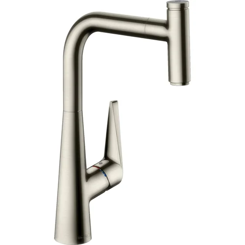 hansgrohe Talis Select M51 Einhebel-Küchenmischer 300, Ausziehauslauf, 1jet Edelstahl Finish
