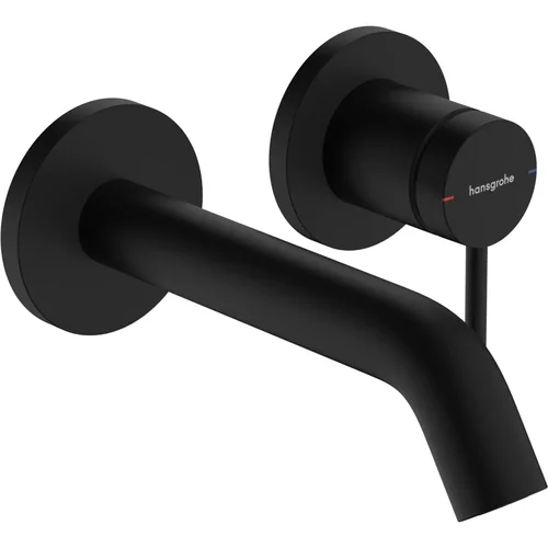 hansgrohe Tecturis S Einhebel-Waschtischmischer Unterputz für Wandmontage EcoSmart+ mit Auslauf 16,5 cm Mattschwarz