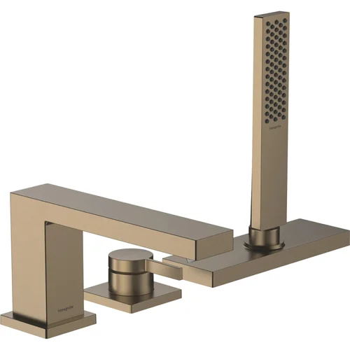 hansgrohe Tecturis E 3-Loch Einhebel-Wannenrandmischer mit sBox Brushed Bronze