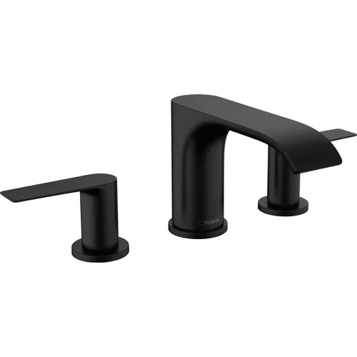 hansgrohe Vivenis 3-Loch Waschtischarmatur 90 mit Zugstangen-Ablaufgarnitur Mattschwarz
