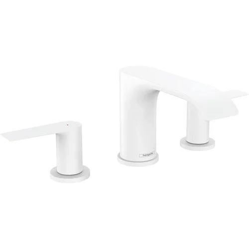 hansgrohe Vivenis 3-Loch Waschtischarmatur 90 mit Zugstangen-Ablaufgarnitur Mattweiß