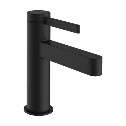 hansgrohe Finoris Einhebel-Waschtischmischer 100 CoolStart mit Push-Open Ablaufgarnitur Mattschwarz